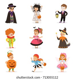 Cute Happy Little Kids Different Colorful Stock Vector (Royalty Free ...