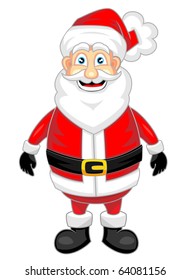 cute happy looking santa claus standing alone