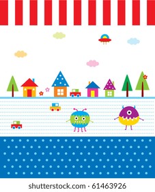cute happy monsters