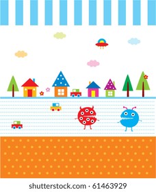 cute happy monsters