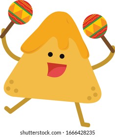 Cute Happy Nacho Cartoon Mexican Fiesta