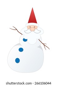 Cute Happy Old Snowman