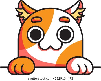 Cute happy orange cat design1