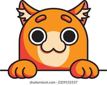 Cute happy orange cat design2