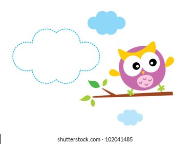 cute happy owl