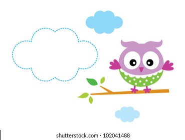 cute happy owl