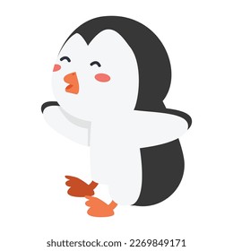 Cute-Happy-Pinguin-Cartoon-Vektorsymbol