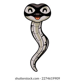 Cute happy python snake cartoon