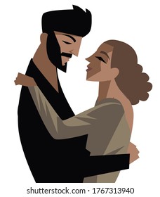 cute happy romantic loving couple