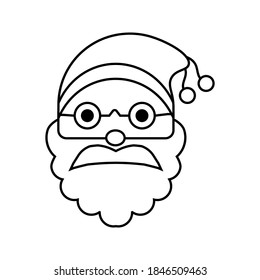 Cute Happy Santa Characters, For Christmas cards, banners, tags and labels. vector illustration