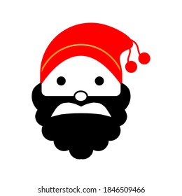 Cute Happy Santa Characters, For Christmas cards, banners, tags and labels. vector illustration