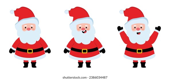 Cute Happy Santa Claus Character .
Lovely Santa Claus illustration.
