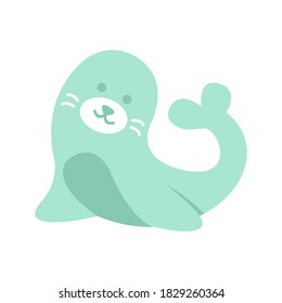 cute happy seal smiling vector illustration design	
