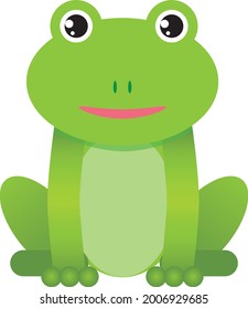 A cute, happy, smile frog