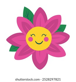 Cute Happy Smile Purple Sunflower Daisy Flower Floral in the Park