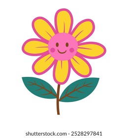 Cute Happy Smile Purple Sunflower Daisy Flower Floral in the Park