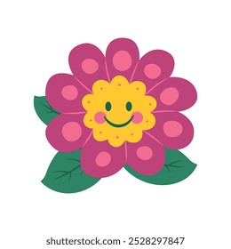 Cute Happy Smile Purple Sunflower Daisy Flower Floral in the Park