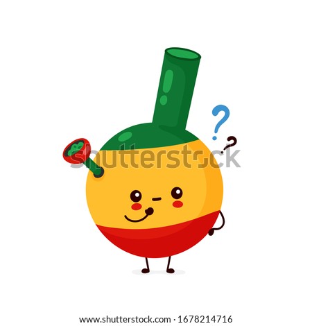 Cute happy smiling bong. Vector cartoon character illustration icon design.Isolated on white background