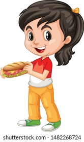 Cute happy smiling child isolated on white background illustration