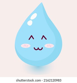 Cute Happy Smiling Water Dropvector Flat Stock Vector (Royalty Free ...