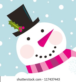 Snowman Face Images Stock Photos Vectors Shutterstock