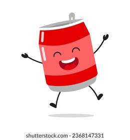 Premium Vector  Cute cartoon illustration of canned soft drink