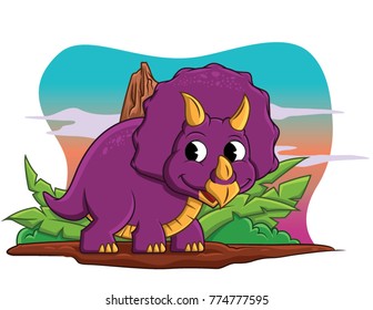Cute Happy Triceratops