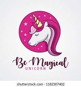 Cute happy unicorn