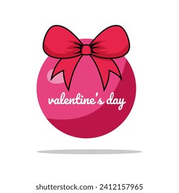 Cute happy valentines day set. Cartoon love romantic stickers elements with hearts. Hand drawn vector illustration