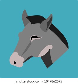 Cute Happy Vector Donkey
