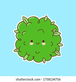Cute Happy Weed Bud Character Vector Stock Vector (Royalty Free ...