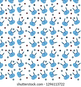 cute hares in a pattern