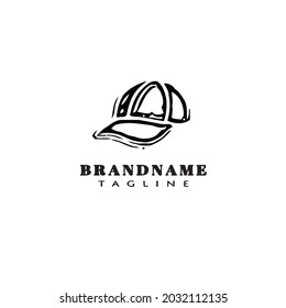 icono de plantilla de logotipo de diseño de sombrero lindo