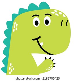 Cute Head dinosaur tyrannosaurus  design cartoon 