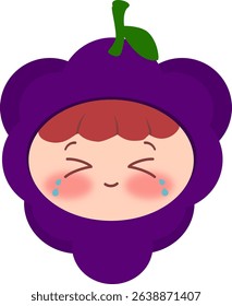 Cute Head a Grape touched
