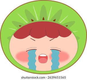 Cute Head a Kiwi Crying