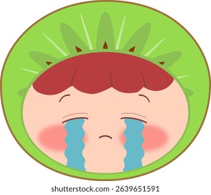 Cute Head a Kiwi Crying