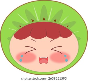 Cute Head a Kiwi Crying