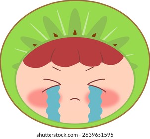 Cute Head a Kiwi Crying