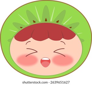 Cute Head a Kiwi Laughing