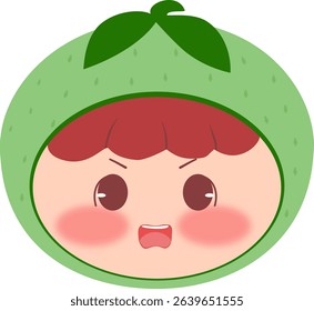 Cute Head a melon Angry