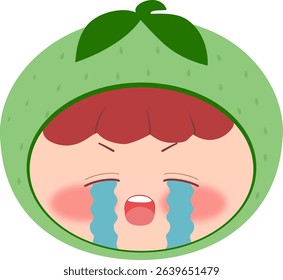 Cute Head a melon Crying