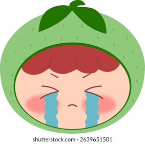 Cute Head a melon Crying