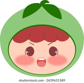 Cute Head a melon Shouting