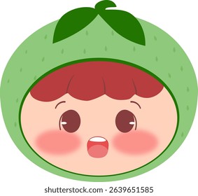 Cute Head a melon Surprised