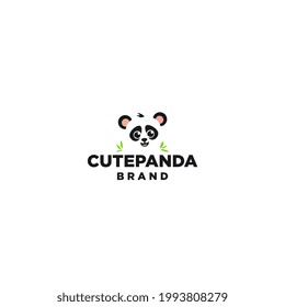 Ilustración de concepto del logotipo del panda de cabeza corta.