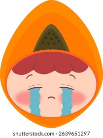 Cute Head a Papaya Crying