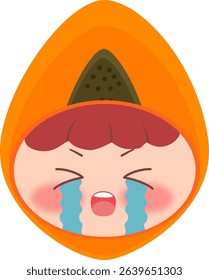 Cute Head a Papaya Crying