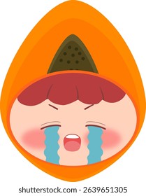 Cute Head a Papaya Crying