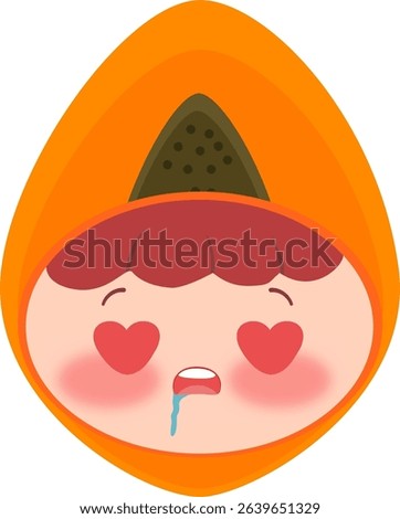 Cute Head a Papaya Drooling Face